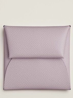 Hermes Bastia Change Purse In Epsom Calfskin Leather Mauve Pale